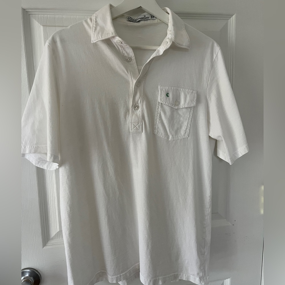 Criquet 4 button white polo
